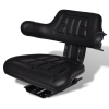 Asiento de tractor con respaldo negro