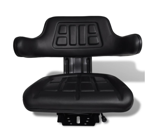 Asiento de tractor con respaldo negro