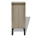 Sillas de comedor 2 unidades de tela beige