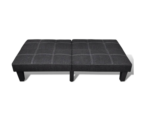 Sofá cama regulable tela negro