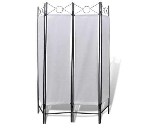 Biombo divisor de 4 paneles blanco 160x180 cm