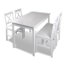 Juego de muebles de comedor 5 piezas blanco