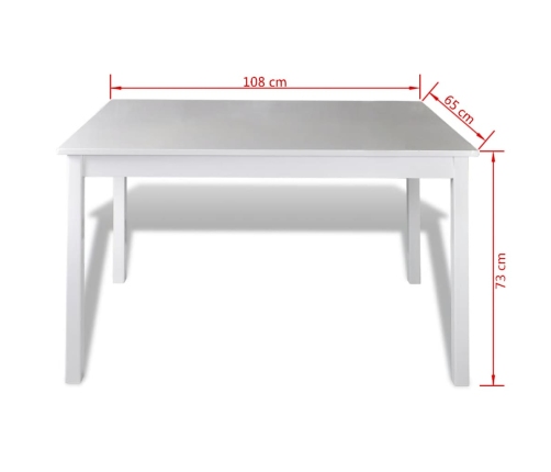 Juego de muebles de comedor 5 piezas blanco