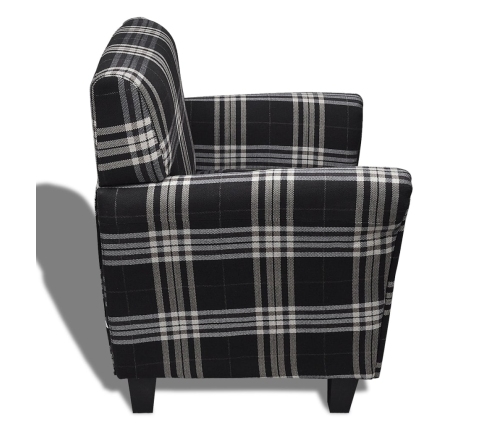 Sillón con cojín de tela negro