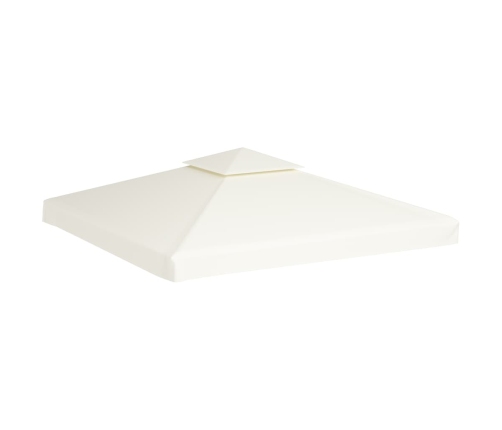 Cubierta de repuesto de cenador 310 g/m² blanco crema 3x3 m