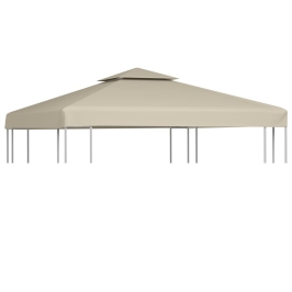 Cubierta de repuesto de cenador 310 g/m² beige 3x3 m