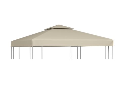 Cubierta de repuesto de cenador 310 g/m² beige 3x3 m