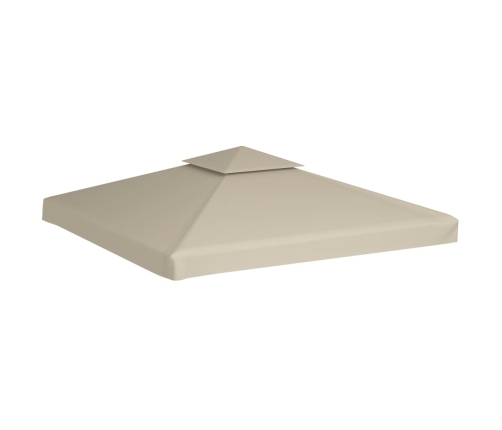 Cubierta de repuesto de cenador 310 g/m² beige 3x3 m
