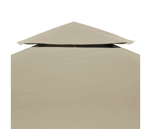 Cubierta de repuesto de cenador 310 g/m² beige 3x3 m
