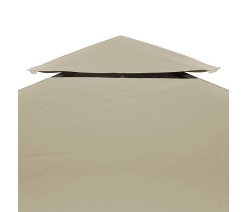 Cubierta de repuesto de cenador 310 g/m² beige 3x4 m