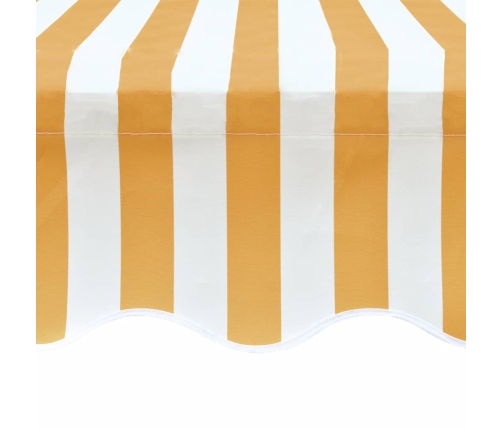 Toldo de lona amarillo y blanco 4x3 m (sin estructura)