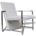 Sillones 2 unidades estructura cromada cuero sintético blanco