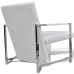 Sillones 2 unidades estructura cromada cuero sintético blanco