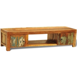 Mueble de TV con 2 puertas de madera reciclada estilo vintage