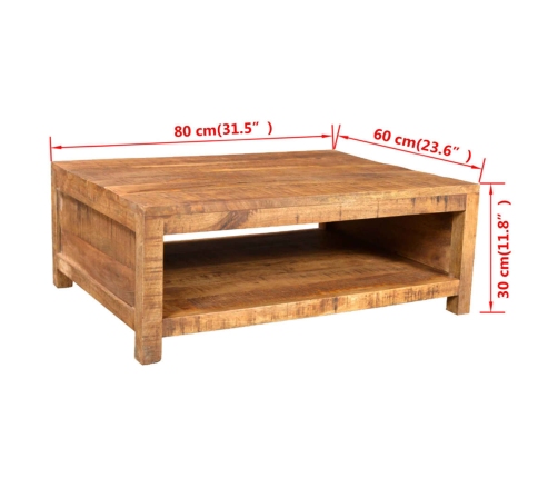 Mesa de centro de madera maciza de mango