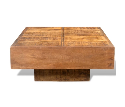 Mesa de centro cuadrada madera maciza de mango marrón