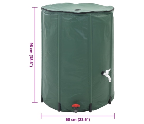 Tanque plegable para el agua, 250 L