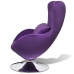 Sillón egg giratorio con cojín pequeño terciopelo morado