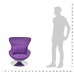 Sillón egg giratorio con cojín pequeño terciopelo morado