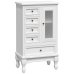 Mueble de 5 cajones y 2 estantes blanco