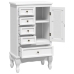 Mueble de 5 cajones y 2 estantes blanco