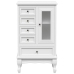 Mueble de 5 cajones y 2 estantes blanco