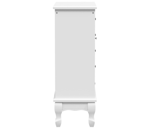 Mueble de 5 cajones y 2 estantes blanco