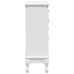 Mueble de 5 cajones y 2 estantes blanco