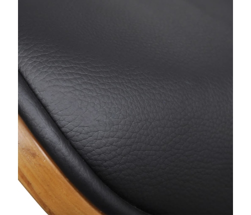 Sillas de comedor 4 unidades madera curvada y cuero artificial