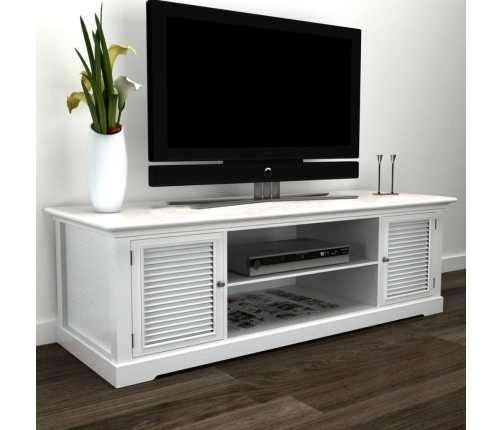 vidaXL Mueble para TV de madera blanco