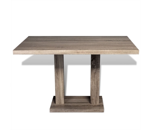 Mesa de salón comedor rectangular de MDF apariencia de roble