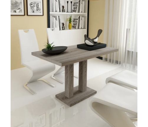 Mesa de salón comedor rectangular de MDF apariencia de roble