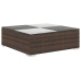 Set muebles de jardín 6 piezas y cojines ratán sintético marrón