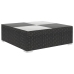 Set muebles de jardín 6 piezas y cojines ratán sintético negro