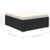 Set muebles de jardín 6 piezas y cojines ratán sintético negro