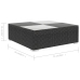 Set muebles de jardín 6 piezas y cojines ratán sintético negro