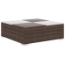 Set muebles de jardín 8 piezas y cojines ratán sintético marrón