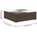 Set muebles de jardín 8 piezas y cojines ratán sintético marrón