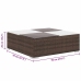 Set muebles de jardín 8 piezas y cojines ratán sintético marrón