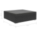 Set muebles de jardín 8 piezas y cojines ratán sintético negro