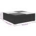 Set muebles de jardín 8 piezas y cojines ratán sintético negro