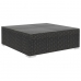 Set muebles de jardín 12 pzas y cojines ratán sintético negro