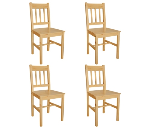 Sillas de comedor 4 unidades madera de pino
