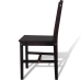 Sillas de comedor 2 unidades madera de pino marrón oscuro