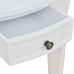 vidaXL Mesa consola semicircular con cajón blanca