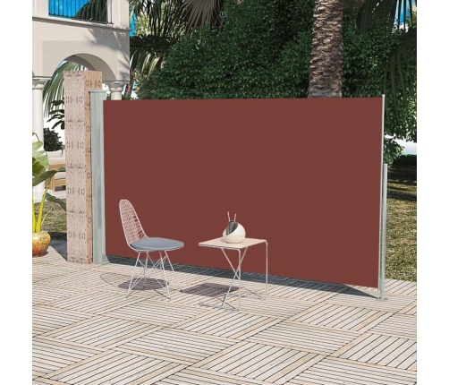 Toldo lateral de jardín o terraza marrón 160x300 cm