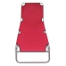 Tumbona plegable de acero con recubrimiento polvo rojo