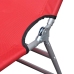 Tumbona plegable de acero con recubrimiento polvo rojo