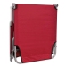 Tumbona plegable de acero con recubrimiento polvo rojo