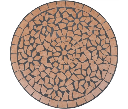 Mesa de bistro de mosaico terracota 60 cm